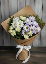 Букет цветов из:  Хризантемы и Розы в Красной Пойме