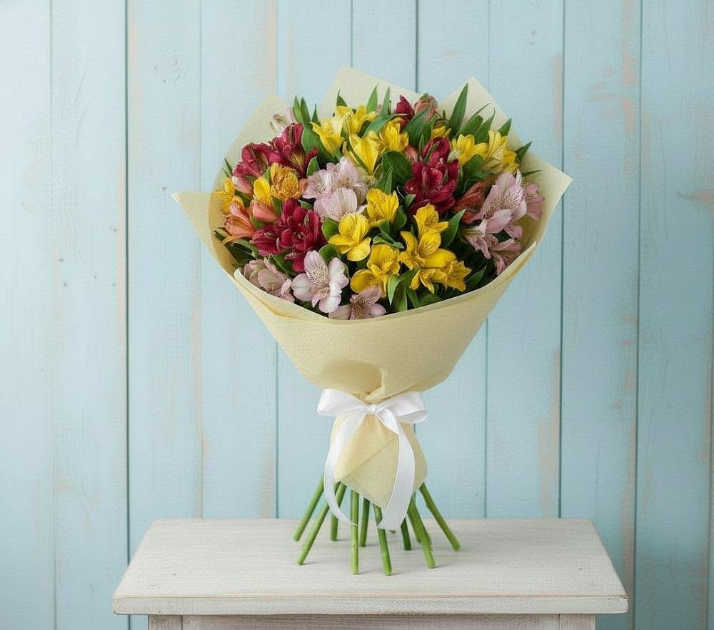 Букет цветов из: Альстромерии в Красной Пойме