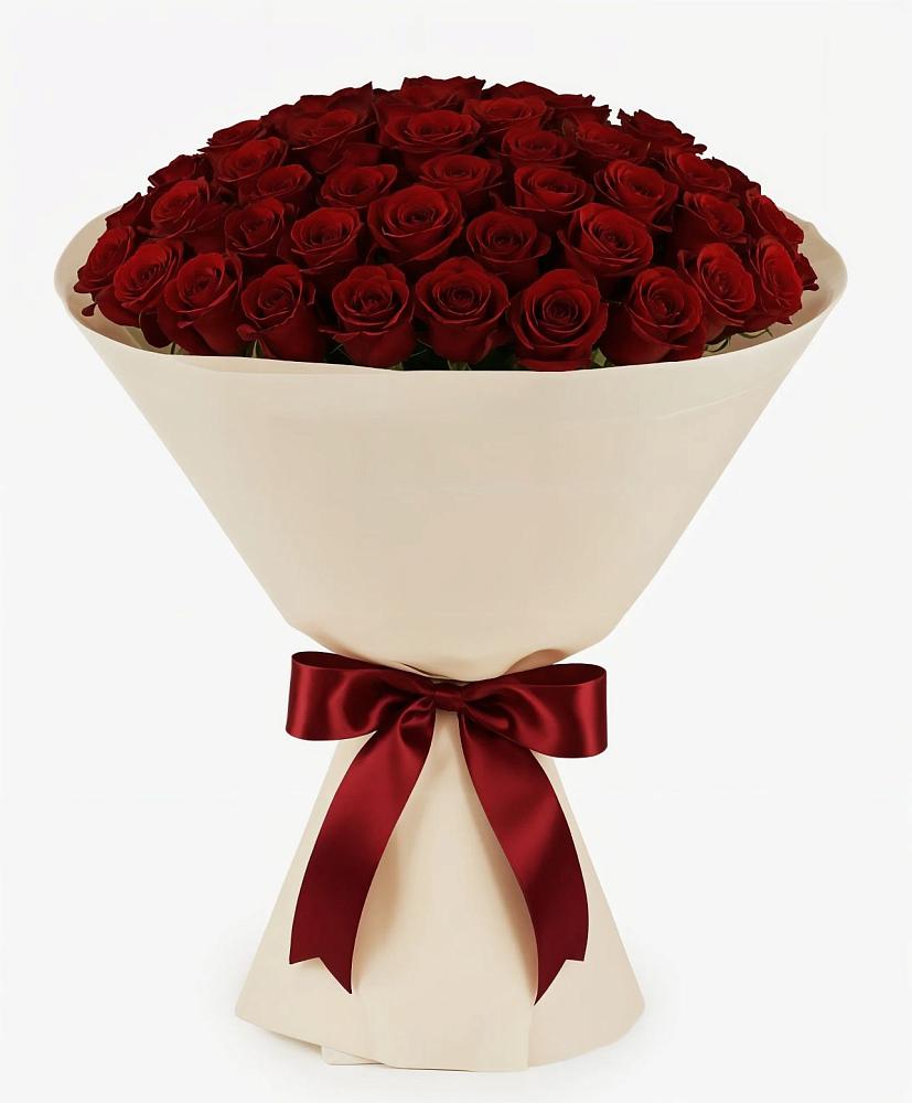 Букет 101 Бордовая роза Блэк Бакарра в Красной Пойме