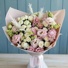 Букет цветов из:  Альстромерии и Розы #REPLACE_PRED# Красной Пойме